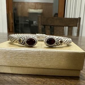 Orange Madeira Citrine Sterling Silver Cuff Bracelet